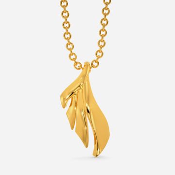 Sun Tail Mermaid Gold Pendants