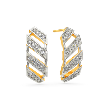 Stripe Mood Diamond Earrings