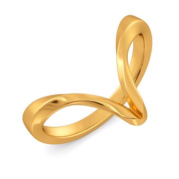 Swirling Strands Gold Rings