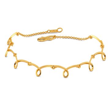 Flared Loops Gold Bracelets