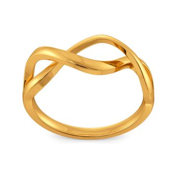 Flared Loops Gold Rings