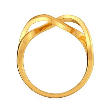 Flared Loops Gold Rings