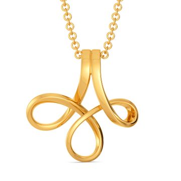 Loopy Bends Gold Pendants