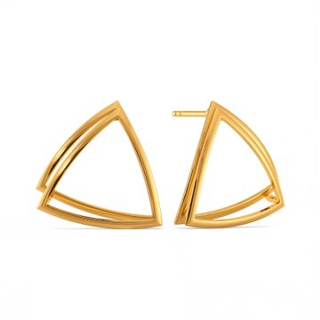 Extra Edgy Gold Earrings