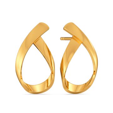 Swirl Suave Gold Earrings