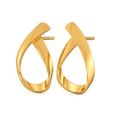 Swirl Suave Gold Earrings