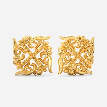 Magic Crystal Gold Earrings