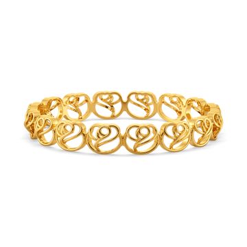 Rose All Over Gold Bangles