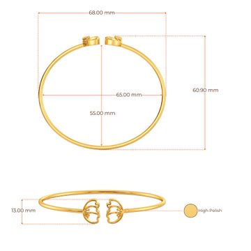 Twinkle O Tulip Gold Bangles