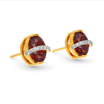 Red Power Diamond Earrings