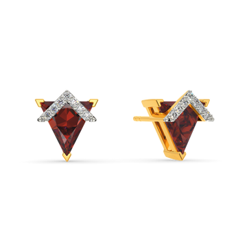 Red Drama Diamond Earrings