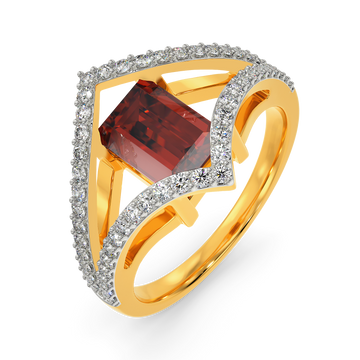 Red Glam Diamond Rings