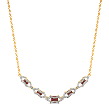 Red Famed Diamond Necklaces