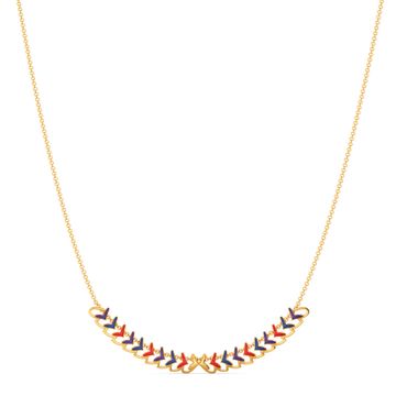 Plume Palette Gold Necklaces