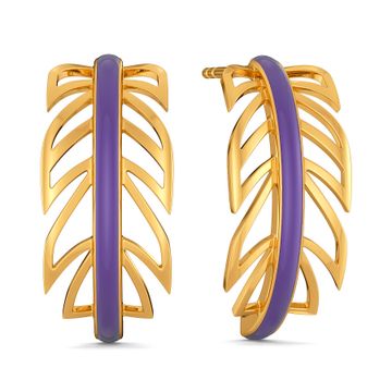 Violet Vibes Gold Earrings