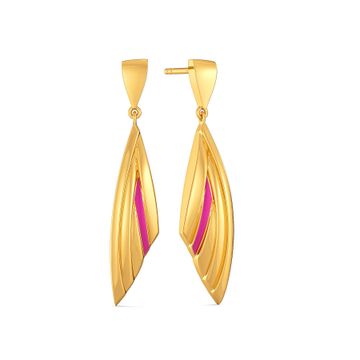 Fuchsia Fiesta Gold Earrings