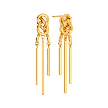 Fringe Braids Gold Earrings