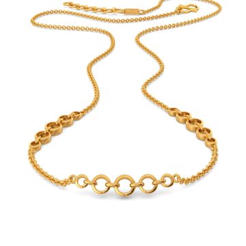 Woven in Net Gold Necklaces