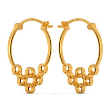 Port And Net Gold Earrings