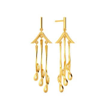 Sway With Fray Gold Earrings