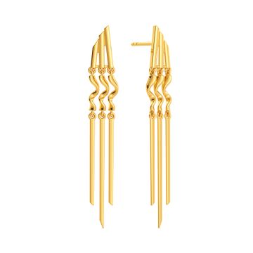 Fringe O Licious Gold Earrings