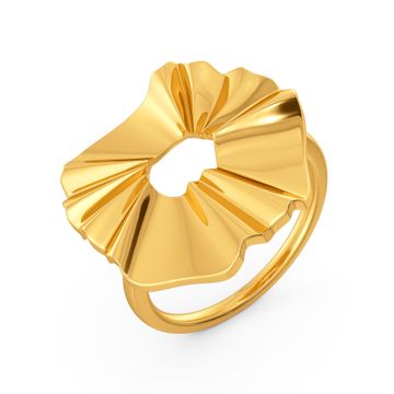 Crinkle Chic Gold Rings