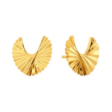 Swirl O Drama Gold Earrings