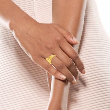 Crinkle City Gold Rings