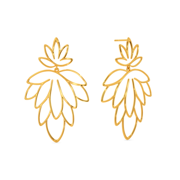 Lotus Of Joy Gold Earrings