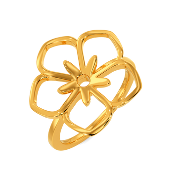 Hibiscus Dream Gold Rings