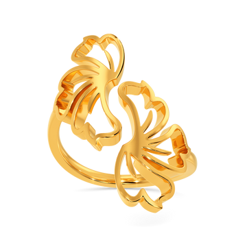 Hibuscus Blossom Gold Rings
