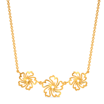 Hibuscus Blossom Gold Necklaces