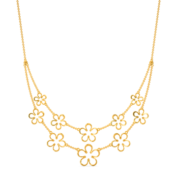Plumeria Spring Gold Necklaces