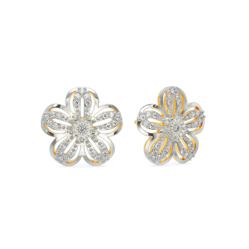 Dreamy Clematis Diamond Earrings