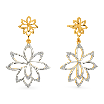 Tune Of The Lotus Diamond Earrings