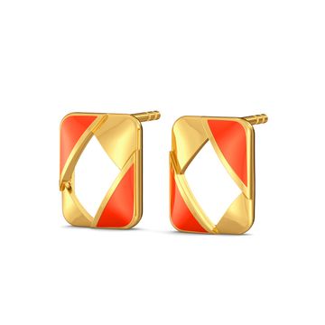 Tangerine String Gold Earrings