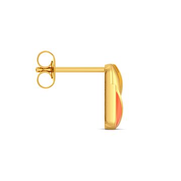 Tangerine String Gold Earrings