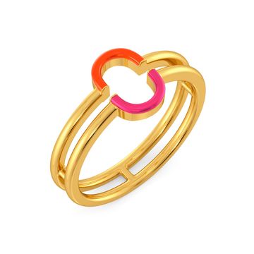 Tangerine Blush Gold Rings