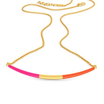 Tangerine Blush Gold Necklaces
