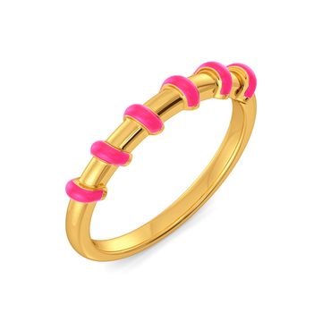Pink On The Brink Gold Rings