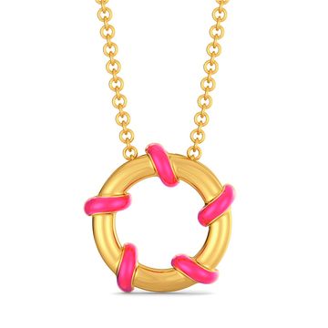 Pink On The Brink Gold Pendants