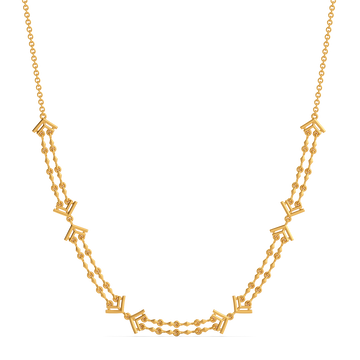 Fringe Flourish Gold Necklaces