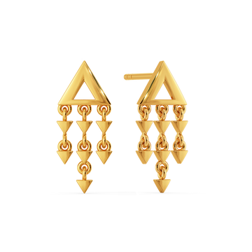 Fringe Flourish Gold Earrings