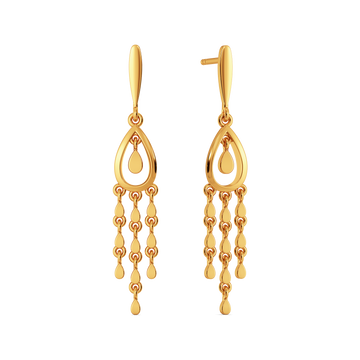 Slay in Fringe Gold Earrings