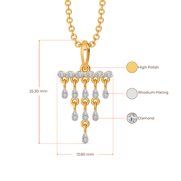 Fringe Toned Diamond Pendants