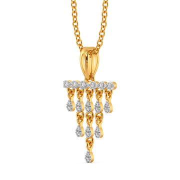 Fringe Toned Diamond Pendants