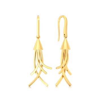 Tassel Dazzle Gold Earrings