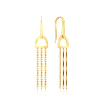 Fringe Frolic Gold Earrings
