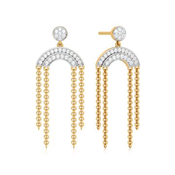 Curves of Shimmer Diamond Earrings