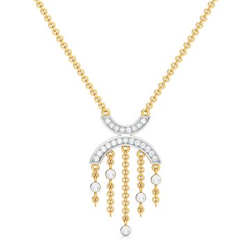 Curves of Shimmer Diamond Necklaces